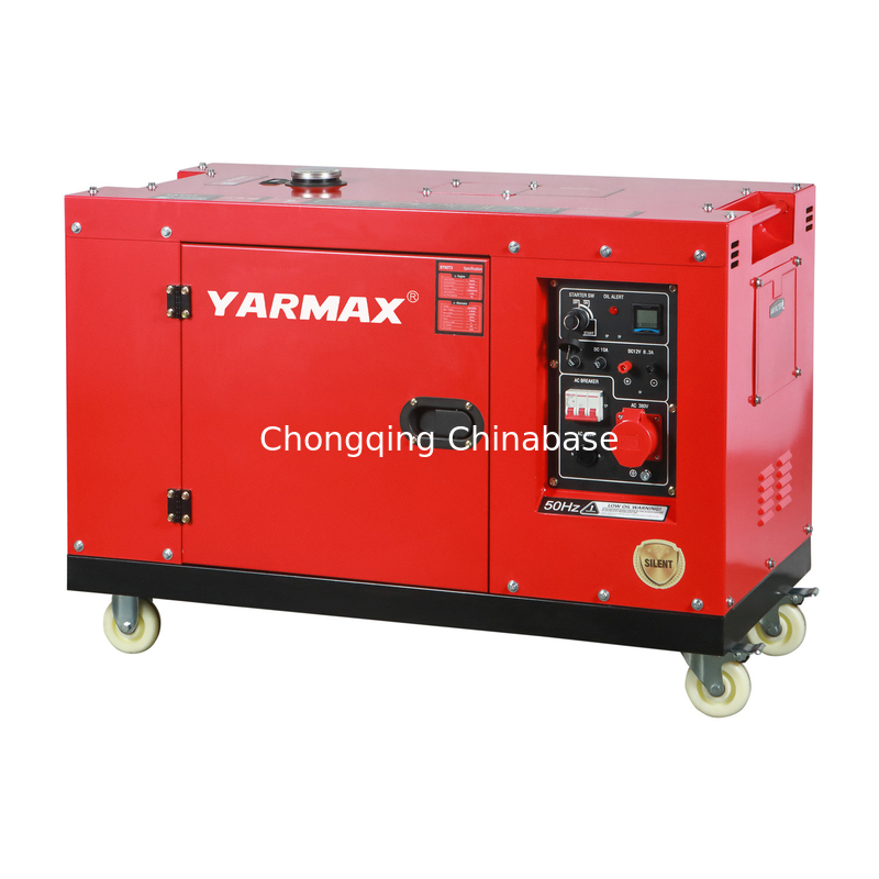 YM13800T Taşınabilir Sessiz Dizel Jeneratör 9.6KW 10.4KW 1105FE Tek Silindirli