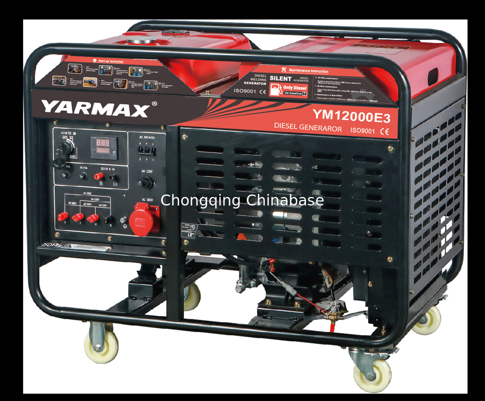 8.8KW 9.8KW Açık Taşınabilir Dizel Jeneratör YM12000E YM2V80 Su Soğutmalı