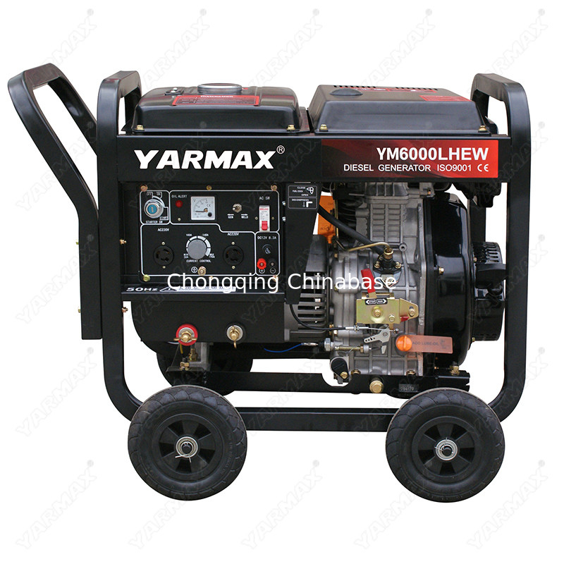 220V Dizel Tek Silindirli Kaynak Jeneratörü YM6700 4.5KW 20.4A 25-30V